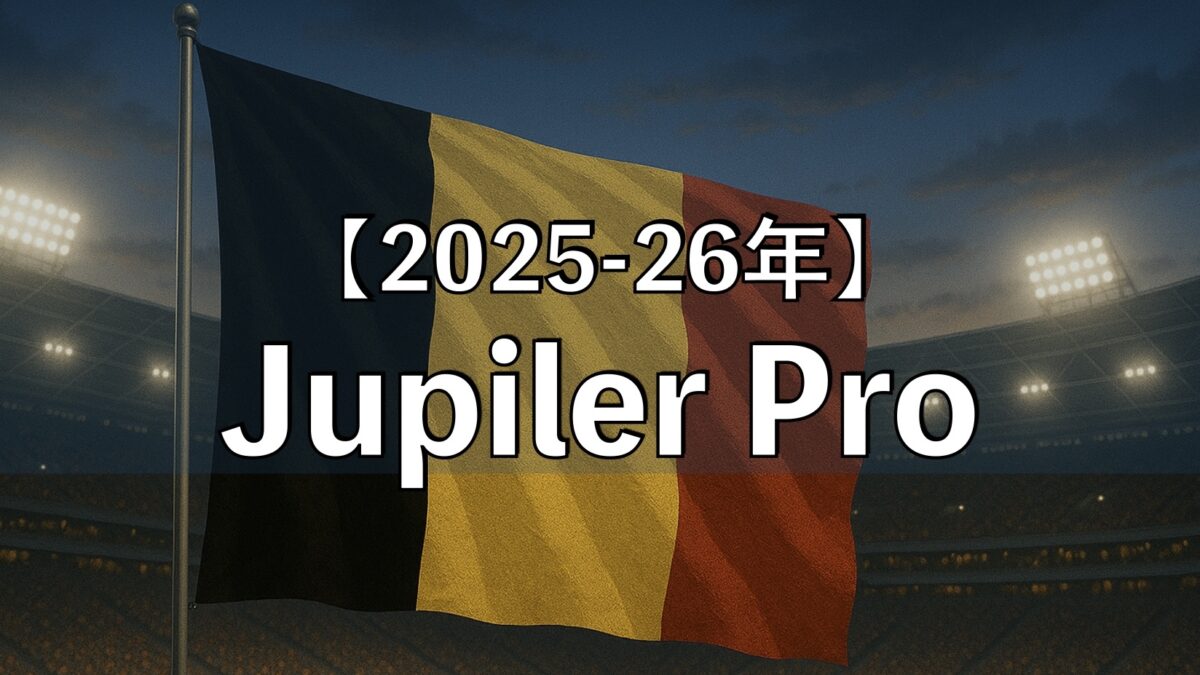 サッカースタジアムとベルギーの国旗