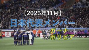 サッカー日本代表の試合の写真