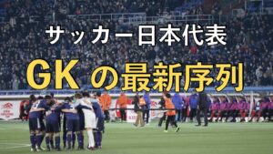 サッカー日本代表の試合の写真