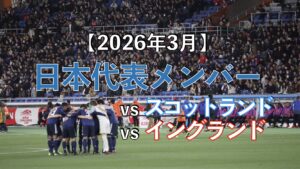 サッカー日本代表の試合の写真