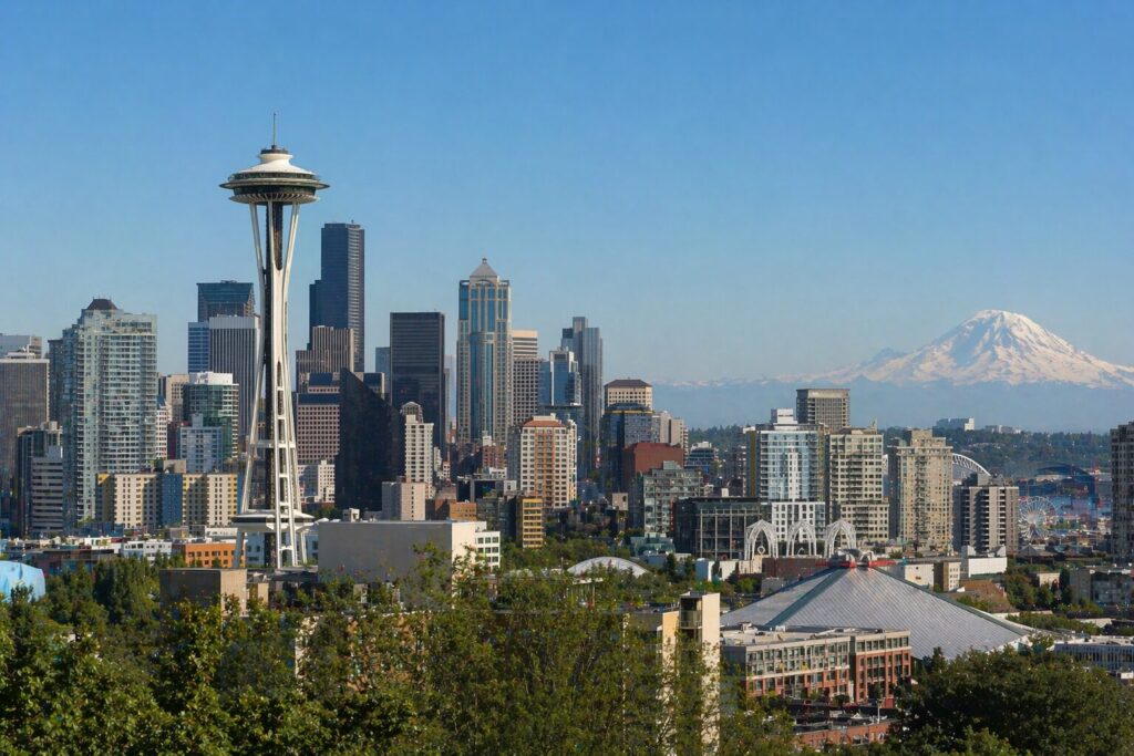 アメリカのシアトルの景色の画像